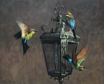 Scottish Artist PETER MUNRO - Three Rainbows and a Lantern 
